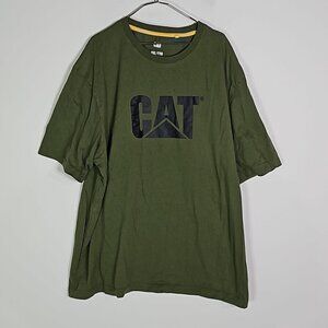 CAT XXL olive green short sleeve shirt